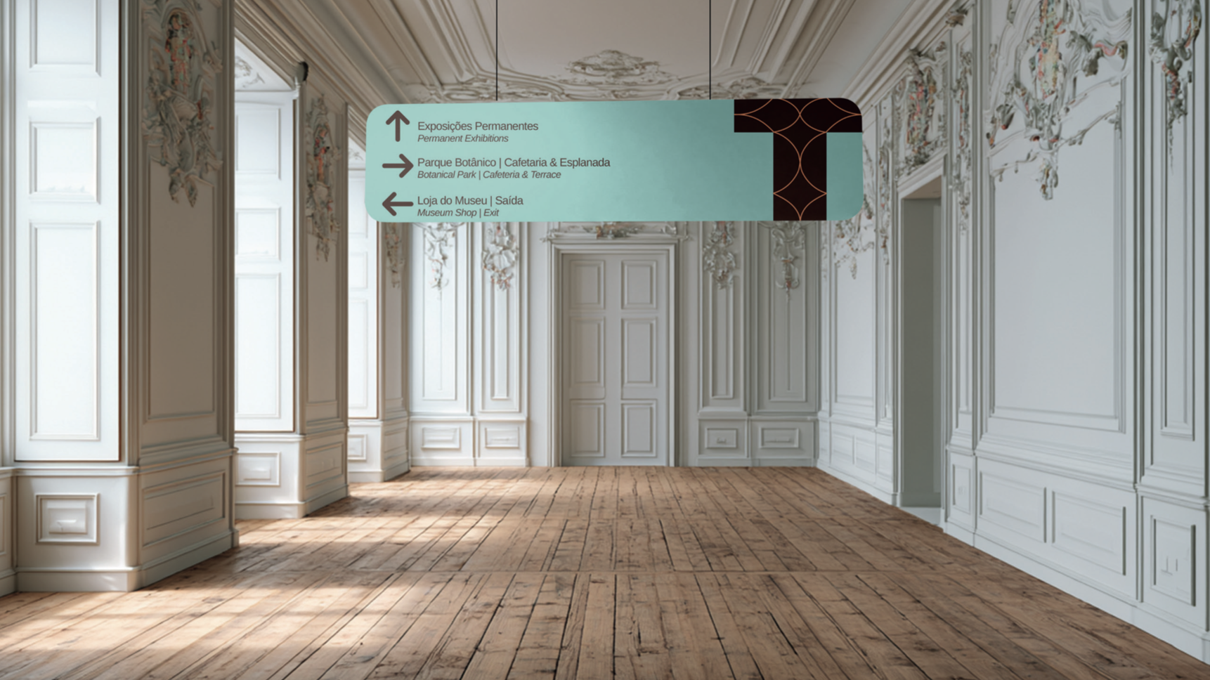 Suspended Palace Wayfinding Signage